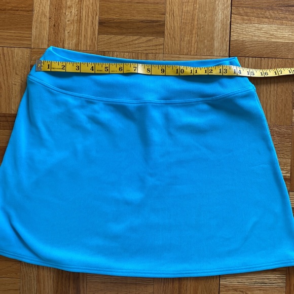 Lands End Aqua A Line Mini Skirt Size Medium Easy Fit EUC - Picture 5 of 6